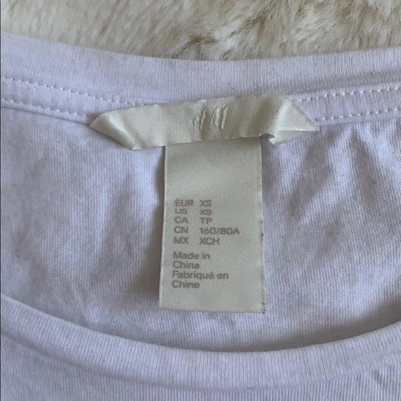 H&M-White Rhinestone T-Shirt - Picture 2 of 2
